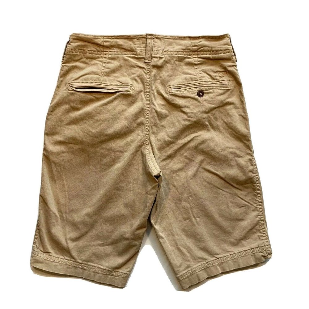 American Eagle Longer Length Chino Shorts Mens 29x12 Extreme Flex Khaki‎ NEW - Picture 2 of 12